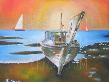 Beached Boat on Instagram @chezartcom on FB @chezartcom Beached Boat on Instagram @chezartcom on FB @chezartcom